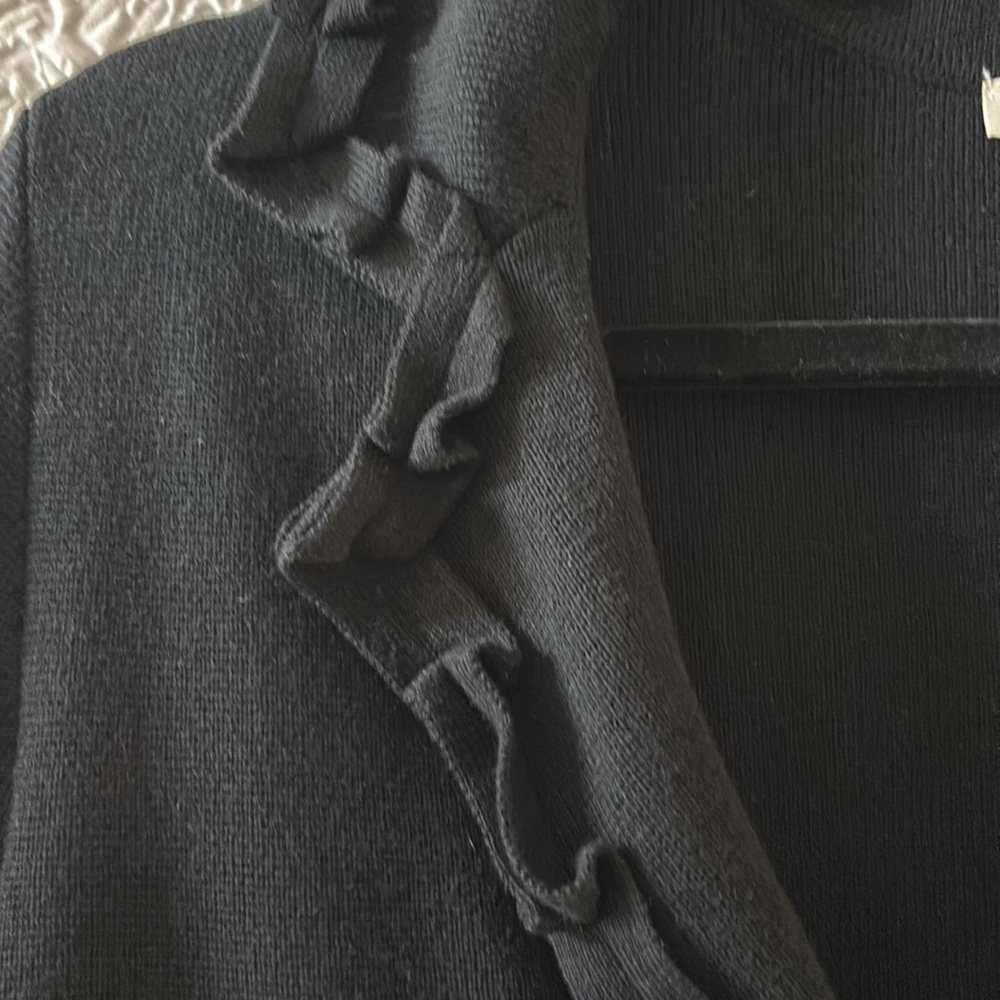 Talbots Ruffle Collar Button Front Long Sleeve Ca… - image 3